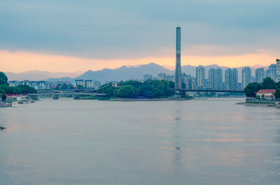 福建福州市闽江上的三县洲大桥