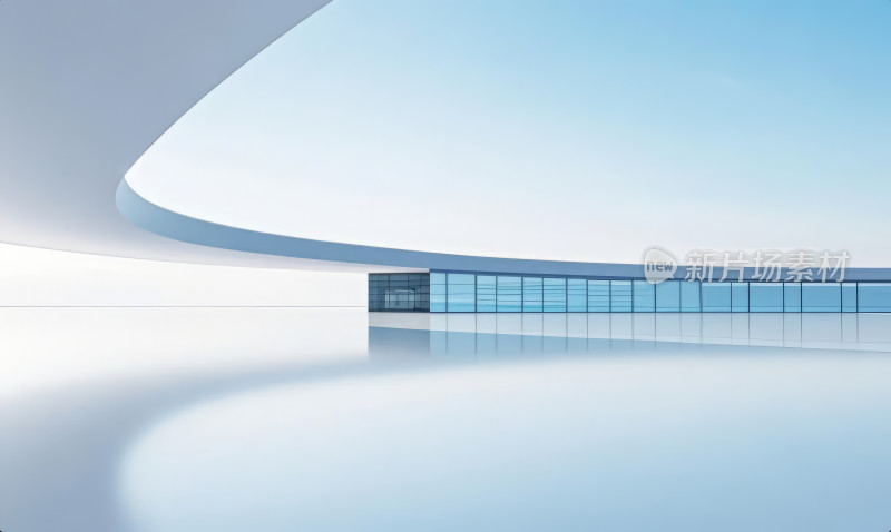 现代简约建筑室内空间设计艺术馆背景图