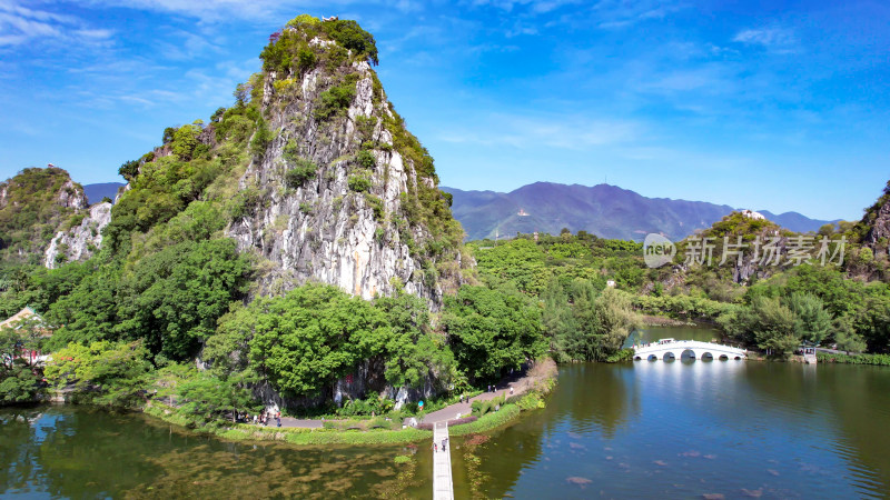 广东肇庆七星山5A景区星湖航拍