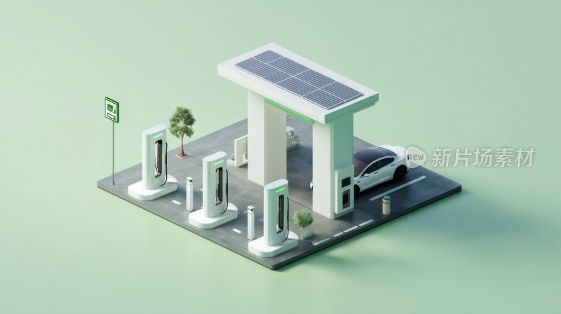 3d模型新能源汽车充电桩