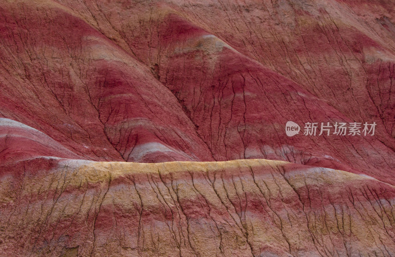 甘肃张掖七彩丹霞旅游景区多彩地质自然风光