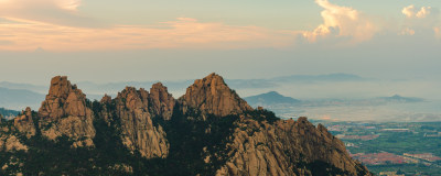 青岛崂山夕阳风光