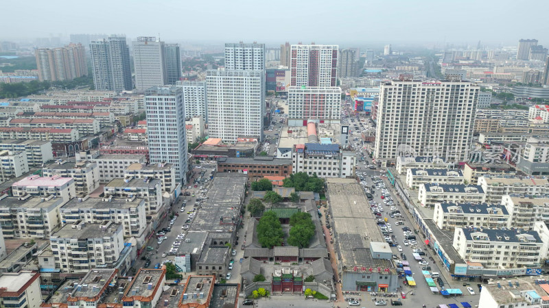 航拍河北沧州城市建设