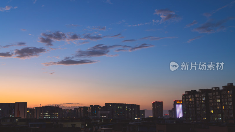 城市唯美夕阳