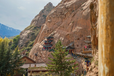 张掖，马蹄寺