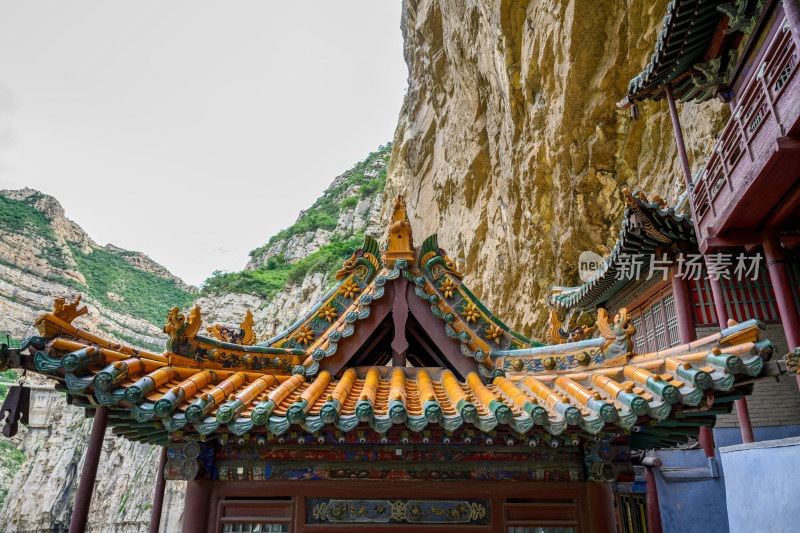 山西省大同市浑源县恒山悬空寺景区风光