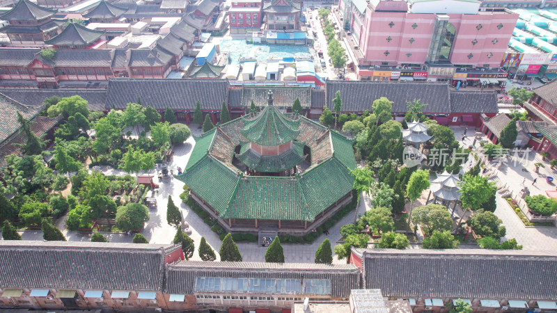 河北开封鼓楼相国寺历史文化古建筑航拍