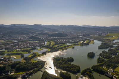 柯岩风景区柯岩鲁镇航拍