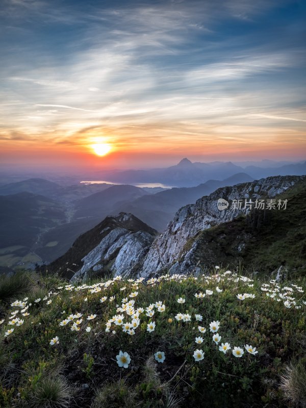 夕阳傍晚晚霞火烧云落日余晖