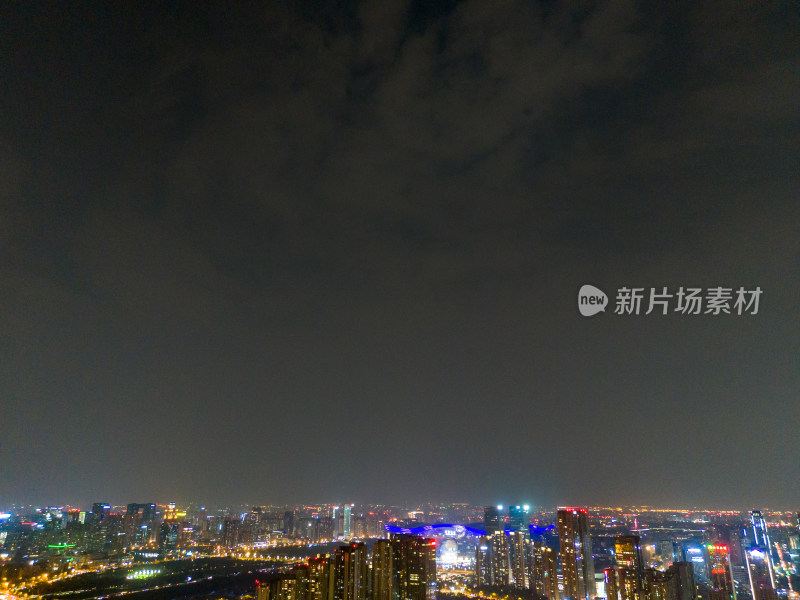 成都金融城夜景航拍图