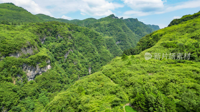 航拍祖国壮丽河山山谷