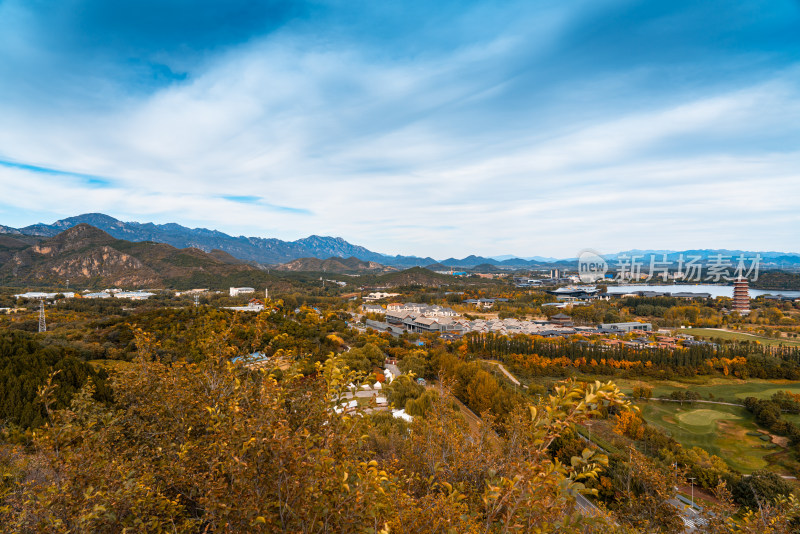 俯瞰雁栖湖景区