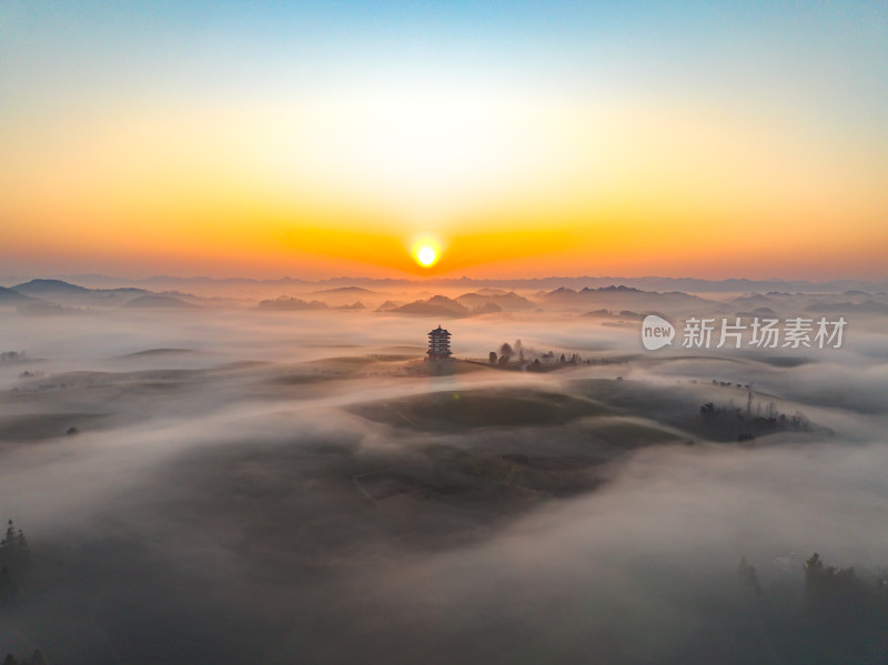 贵州遵义湄潭茶海