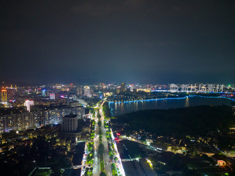 广东肇庆星湖大道夜景