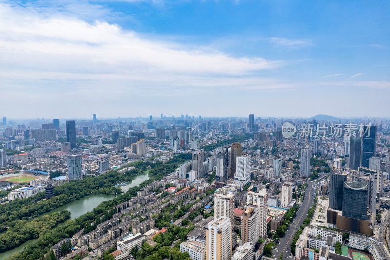 航拍安徽合肥城市大景