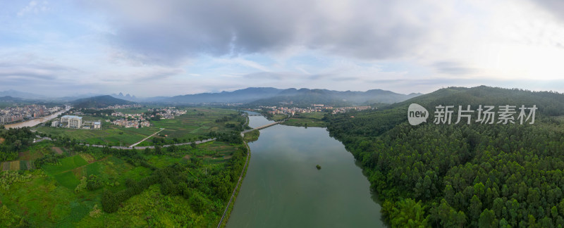 航拍韶关武江龙归自然风景全景