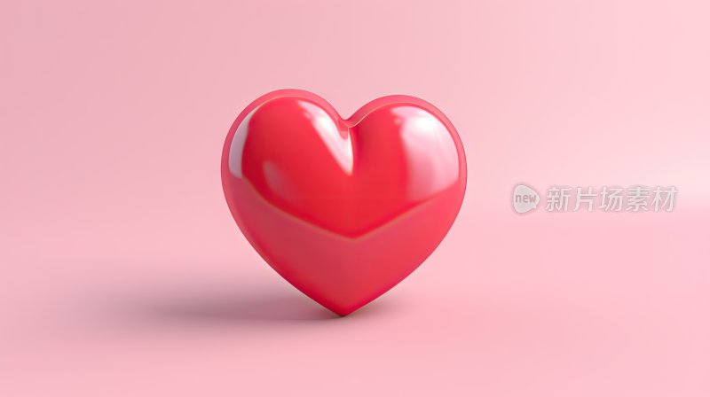 3D渲染红色爱心素材