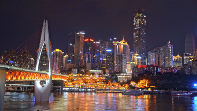 重庆嘉陵江城市夜景