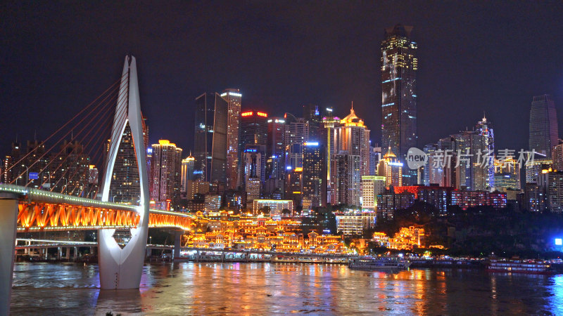 重庆嘉陵江城市夜景