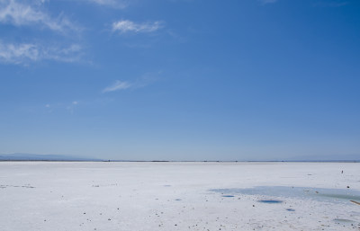 青海海西州茶卡盐湖旅游景区雪白盐湖风光