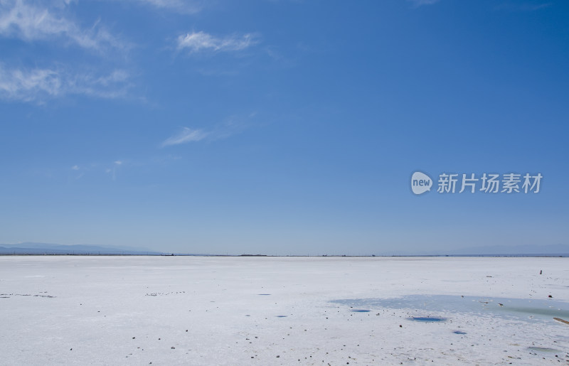 青海海西州茶卡盐湖旅游景区雪白盐湖风光