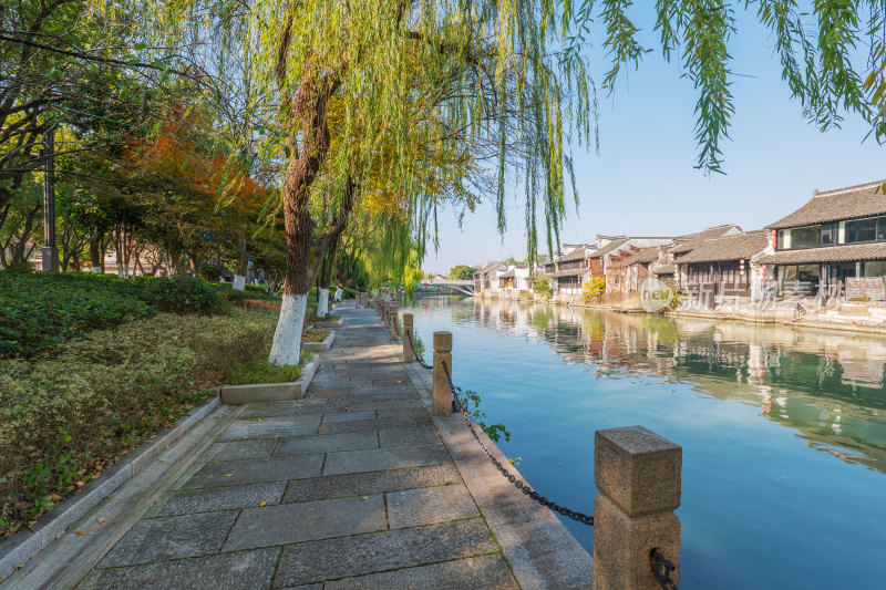 浙江嘉兴芦席汇历史街区水乡景观