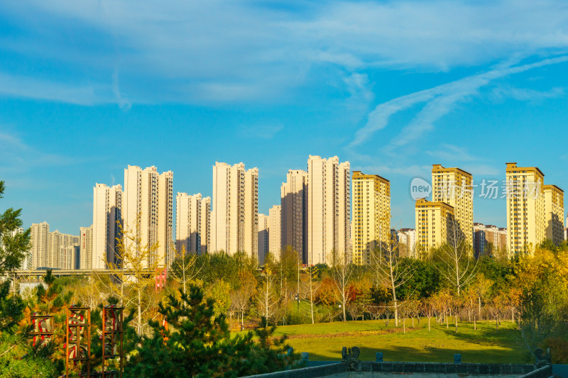 山西省太原市城市天际线景观