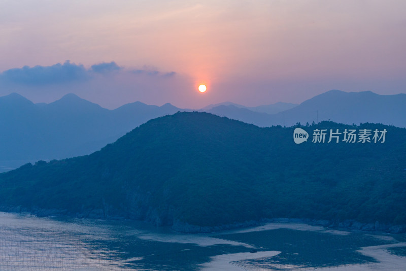 福建宁德霞浦山海日落夕阳晚霞风光