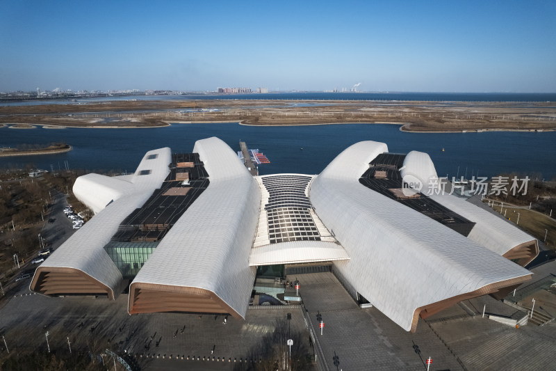 天津滨海生态城国家海洋博物馆城市建筑风光