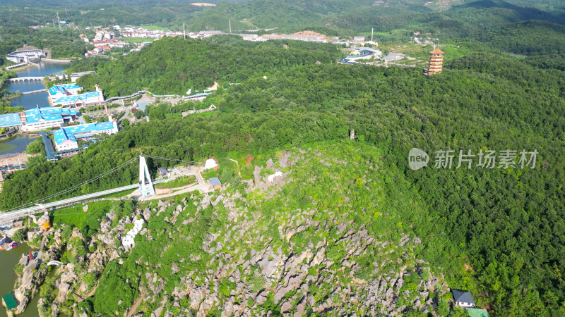 航拍湖北随州西游记公园4A景区