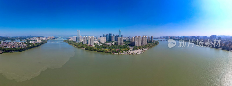 广东惠州城市风光航拍全景图