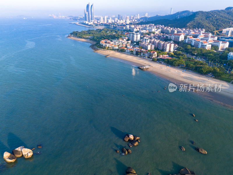 福建厦门大海风光航拍图