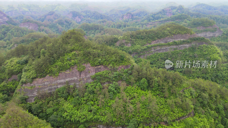 航拍湖南山川丘陵风光