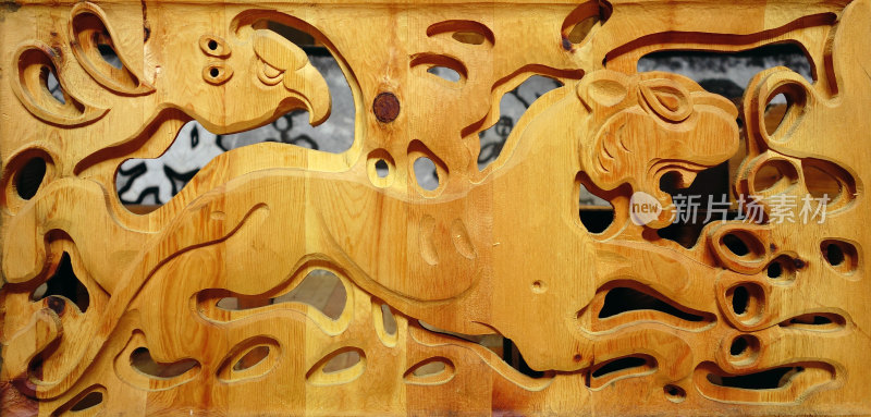 内蒙古蒙古族风格的精美木雕