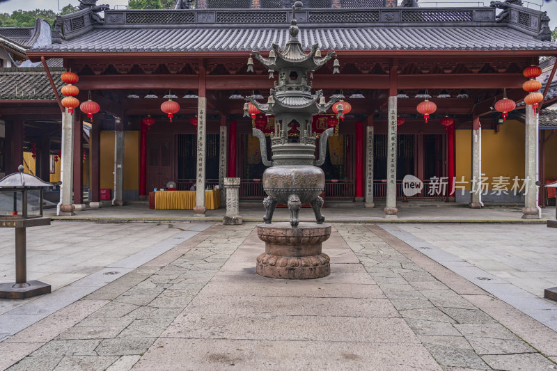 杭州西湖三天竺法镜寺古建筑风景