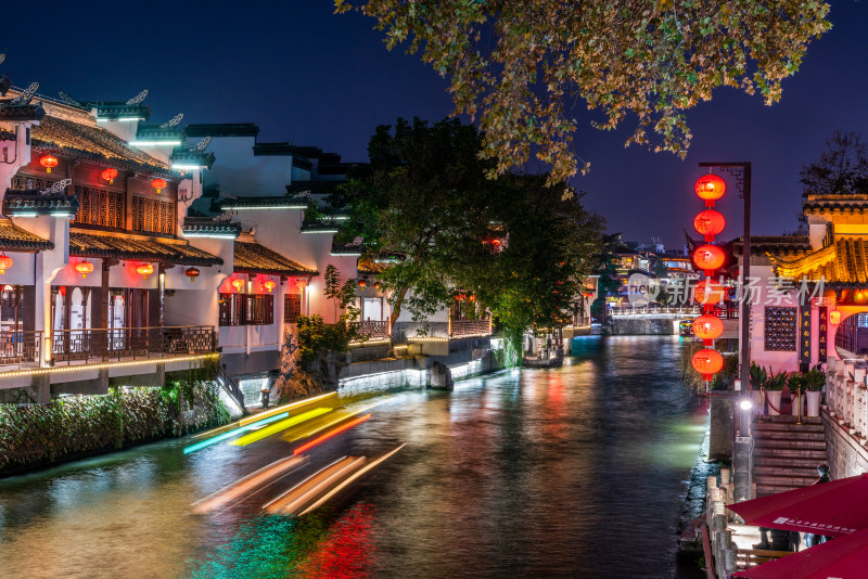 南京秦淮河风景区夜景