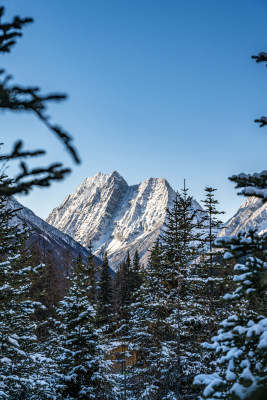 冬天的四姑娘山风景