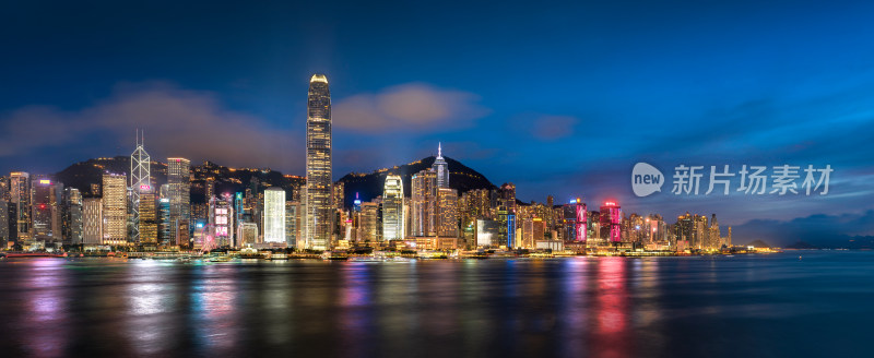 香港夜景全景图HDR