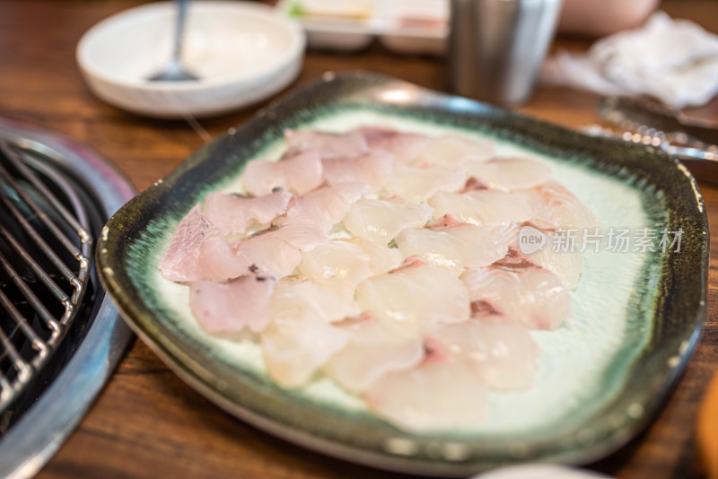 韩国釜山特色美食生鱼片