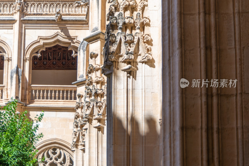 精美雕刻装饰的欧式古典建筑外观