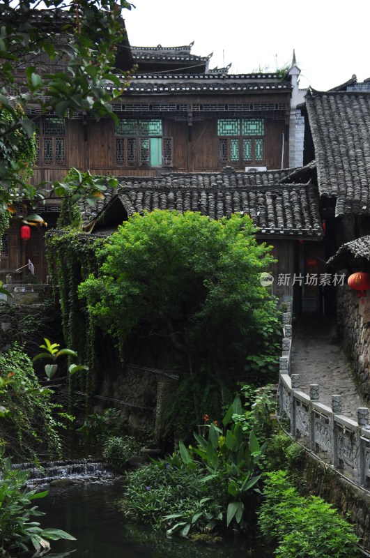 风景名胜  古城街道 湘西边城