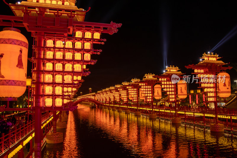 唐山河头老街夜景