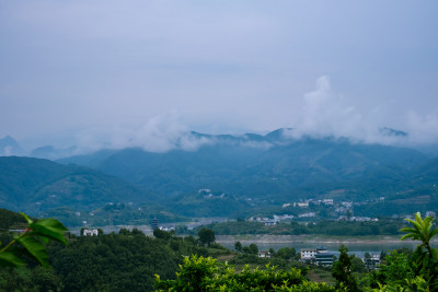 安康瀛湖汉江山水田园风光