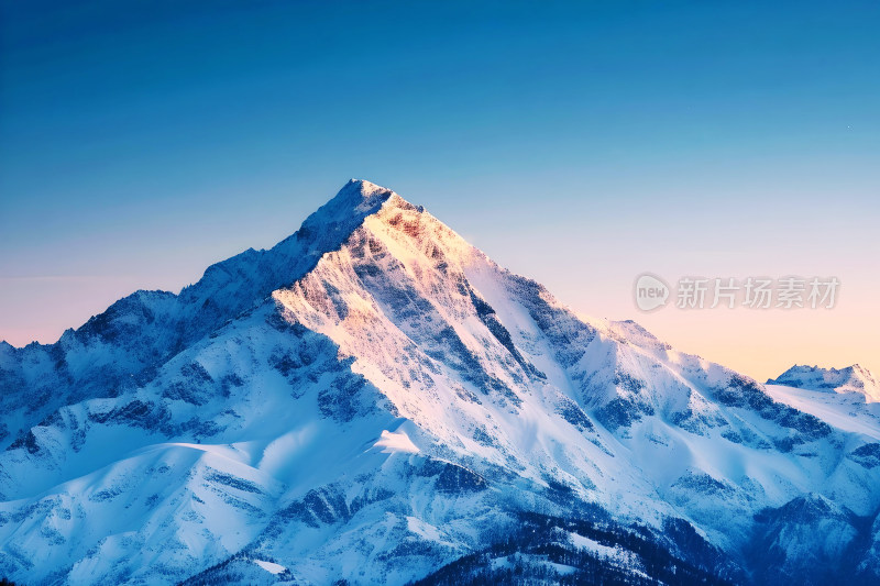 雪山风景冬天天空户外