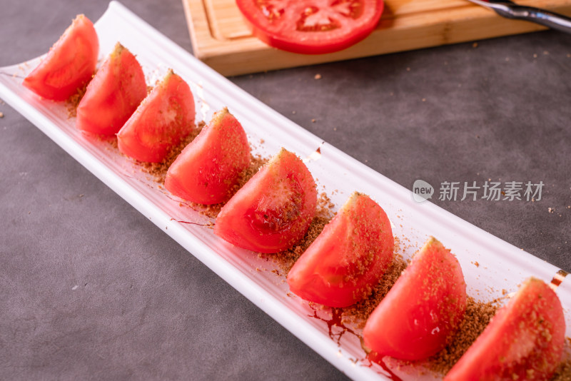 中国美食冷菜凉拌西红柿