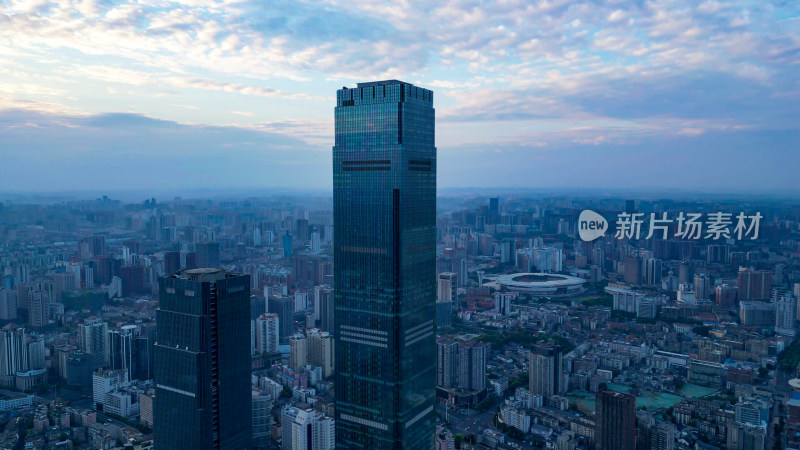 湖南长沙国金中心高楼建筑航拍图