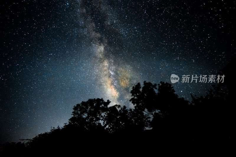 广西桂林山水星空银河