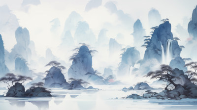 水墨山水画