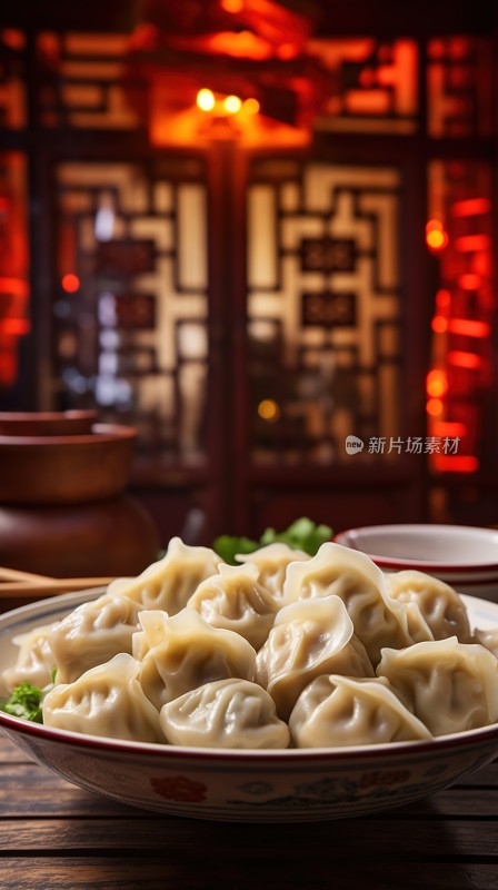 饺子过年春节美食摄影图