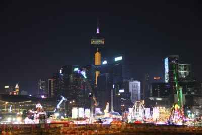 中国香港：中环夜景